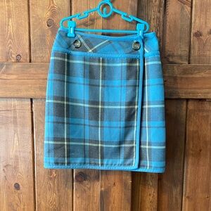 Vintage Plaid Wrap Skirt